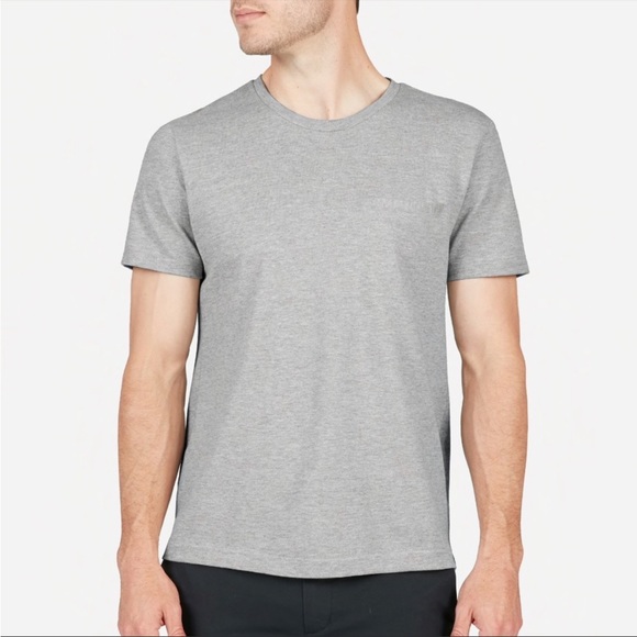 Everlane Pique Pocket Tee Gray Sz L - Picture 1 of 9